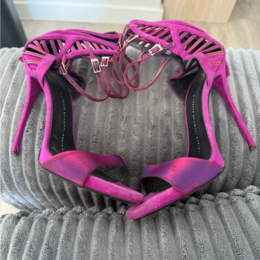 Giuseppe Zanotti Vibrant Pink Strappy Heels